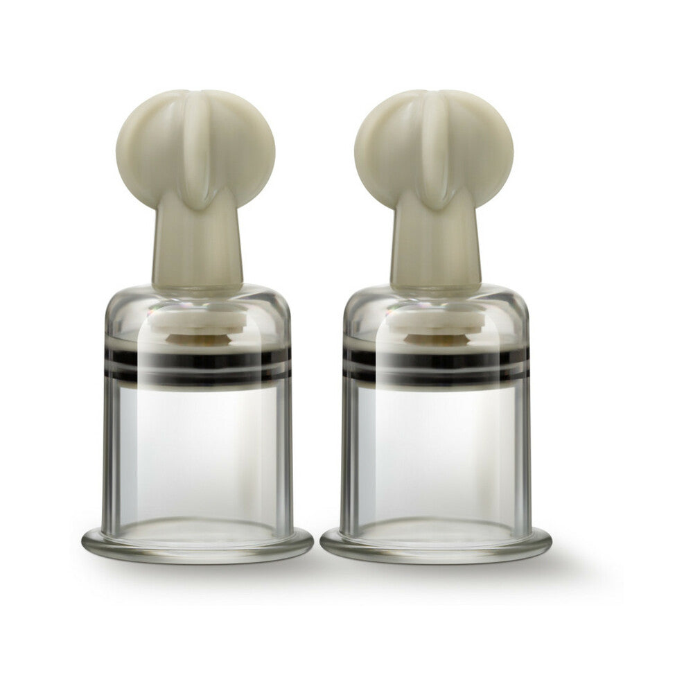 Temptasia Clit and Nipple Twist Suckers 2-Piece Set Large Clear