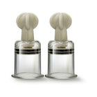 Temptasia Clit and Nipple Twist Suckers 2-Piece Set Large Clear