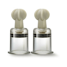 Temptasia Clit and Nipple Twist Suckers 2-Piece Set Large Clear