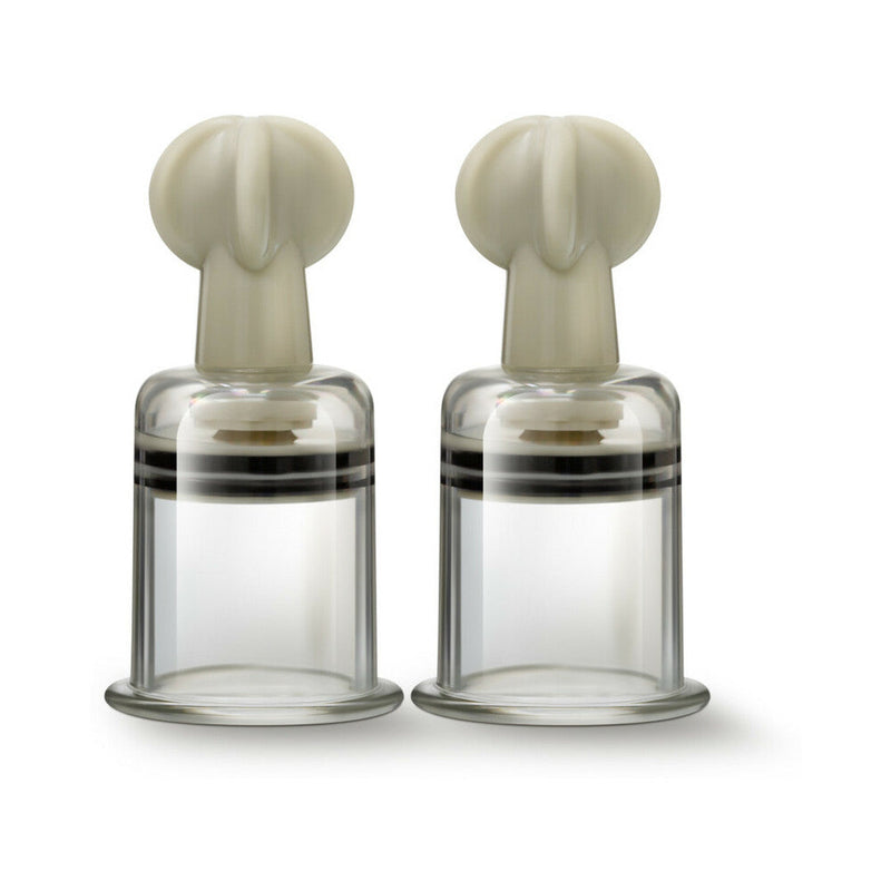 Temptasia Clit and Nipple Twist Suckers 2-Piece Set Large Clear