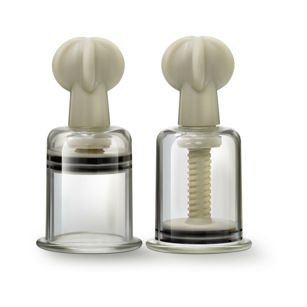 Temptasia Clit and Nipple Twist Suckers 2-Piece Set Large Clear