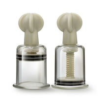 Temptasia Clit and Nipple Twist Suckers 2-Piece Set Large Clear