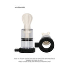 ElectroShock Remote-Controlled E-Stimulation Nipple Suckers White