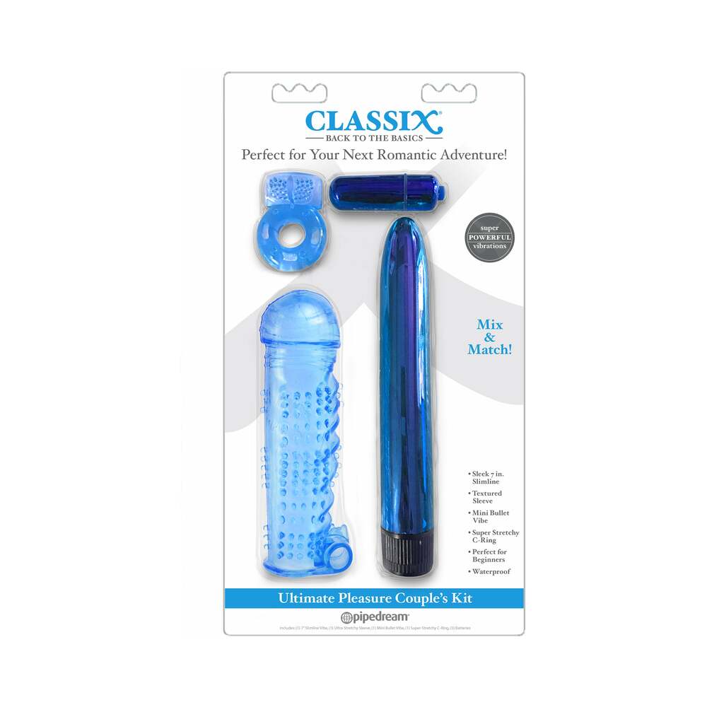Classix 4-Piece Ultimate Pleasure Couple''s Kit Blue