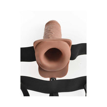 Fetish Fantasy Series Vibrating 7 in. Hollow Strap-On With Balls Tan/Black