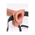 Fetish Fantasy Series Vibrating 10 in. Hollow Strap-On With Balls Tan/Black