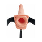 Fetish Fantasy Series 7.5 in. Hollow Squirting Strap-On With Balls Beige/Black