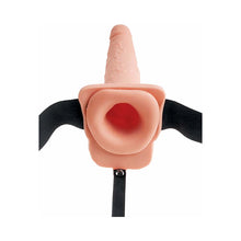 Fetish Fantasy Series 7.5 in. Hollow Squirting Strap-On With Balls Beige/Black