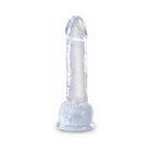 King Cock Clear 7 in. Cock With Balls Realistic Suction Cup Dildo