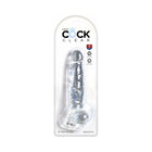 King Cock Clear 8 in. Cock With Balls Realistic Suction Cup Dildo