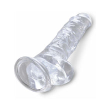 King Cock Clear 8 in. Cock With Balls Realistic Suction Cup Dildo