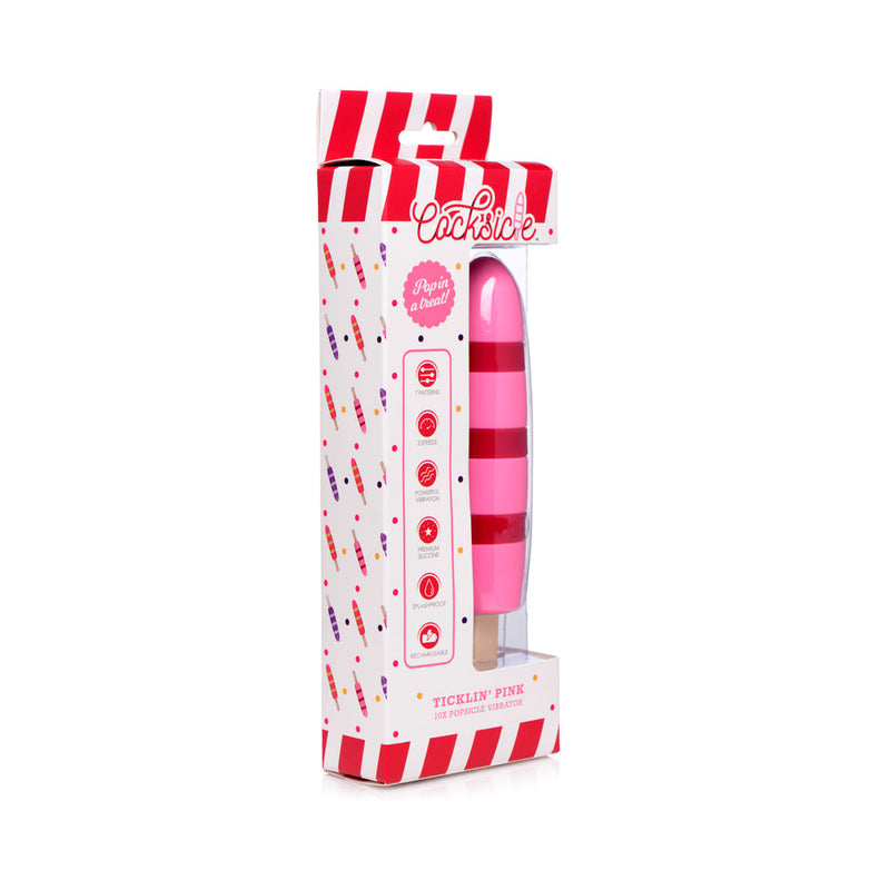 Cocksicle Ticklin'' Pink 10X Popsicle Vibrator