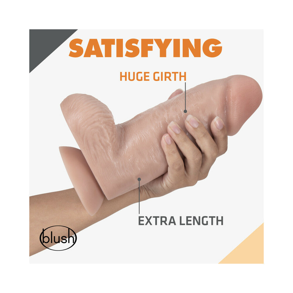 Dr. Skin Dr. Chubbs Realistic 10 in. Dildo with Balls Beige