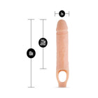 Performance Plus 10 in. Silicone Cock Sheath Penis Extender Sling Beige