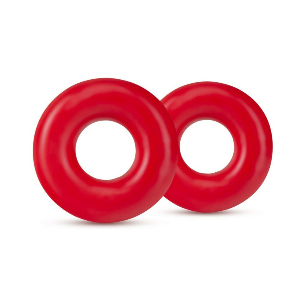 Stay Hard Donut Rings Oversized Cockring 2-Pack Red