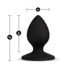 Temptasia ''Slut'' Silicone Anal Plug Black