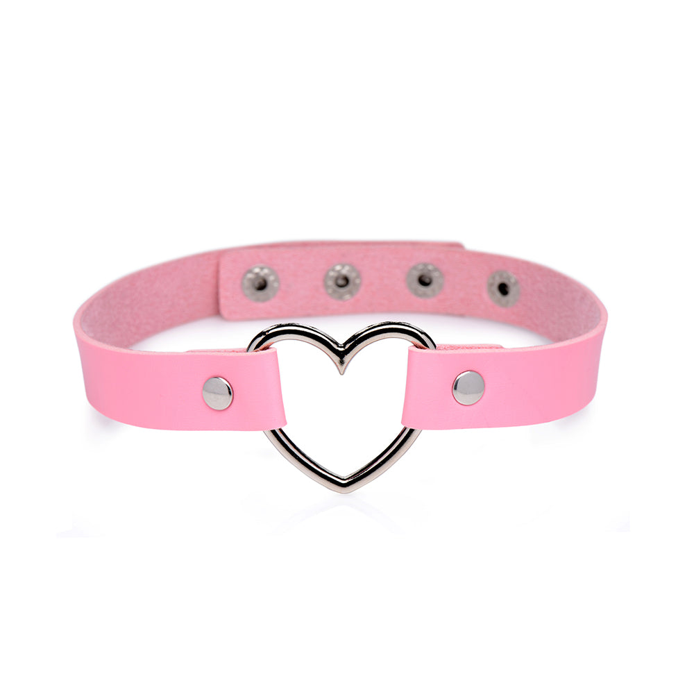 Master Series Sweet Heart Chrome Heart Choker Pink