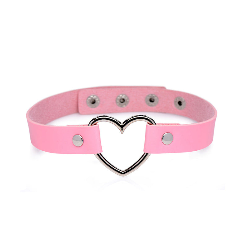 Master Series Sweet Heart Chrome Heart Choker Pink