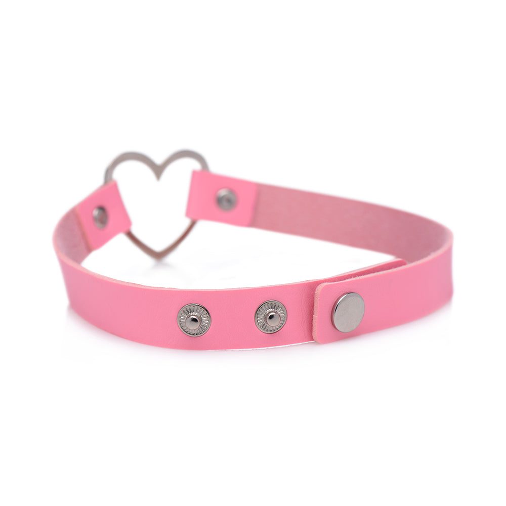 Master Series Sweet Heart Chrome Heart Choker Pink