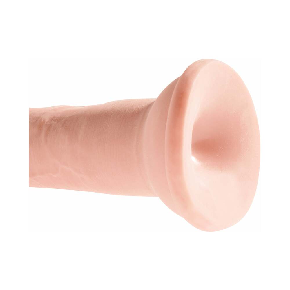 King Cock Plus 8 in. Triple Density Cock Realistic Dildo With Suction Cup Beige