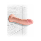 King Cock Plus 8 in. Triple Density Cock Realistic Dildo With Suction Cup Beige