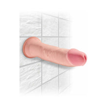 King Cock Plus 9 in. Triple Density Cock Realistic Dildo With Suction Cup Beige