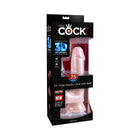 King Cock Plus 7.5 in. Triple Density Cock With Balls Realistic Suction Cup Dildo Beige