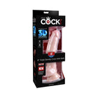 King Cock Plus 8 in. Triple Density Cock With Balls Realistic Suction Cup Dildo Beige