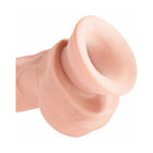 King Cock Plus 8 in. Triple Density Cock With Balls Realistic Suction Cup Dildo Beige