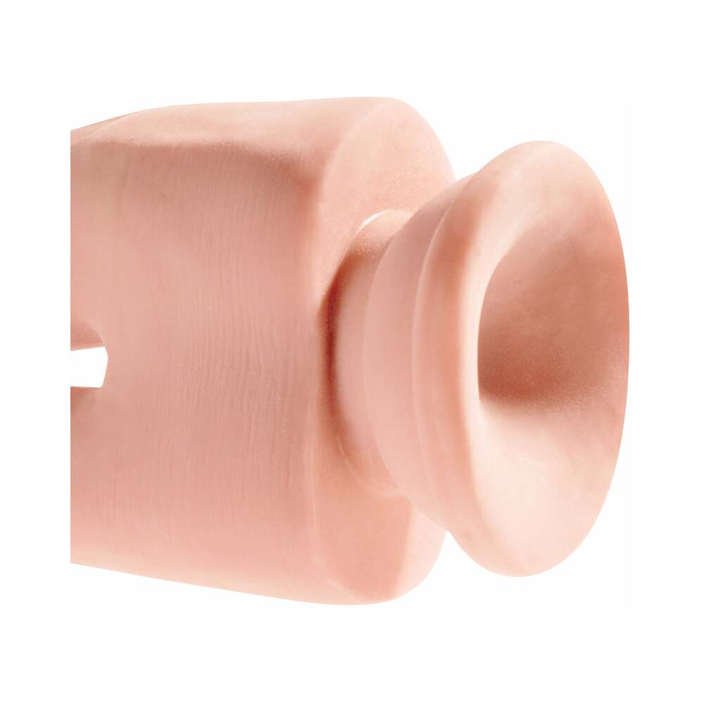 King Cock Plus Triple Density Double Penetrator 9.5 in. Realistic Dildo Beige