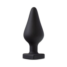 Temptasia ''Fuck Me'' Silicone Anal Plug with Heart-Shaped Base Black