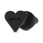 Temptasia ''Fuck Me'' Silicone Anal Plug with Heart-Shaped Base Black