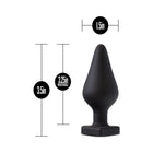 Temptasia ''Spank Me'' Silicone Anal Plug with Heart-Shaped Base Black