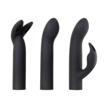 Evolved Four Play Rechargeable Silicone Bullet Vibrator and 3-Piece Sleeve Set Black