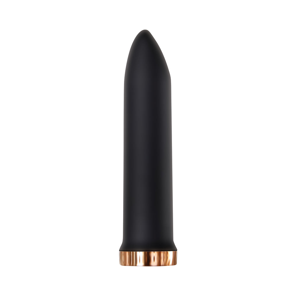 Evolved Four Play Rechargeable Silicone Bullet Vibrator and 3-Piece Sleeve Set Black