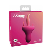 3Some Holey Trinity Triple Tongue Vibrator Rechargeable Silicone Red