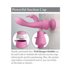 3Some Wall Banger Rabbit Vibrator With Suction Cup Pink