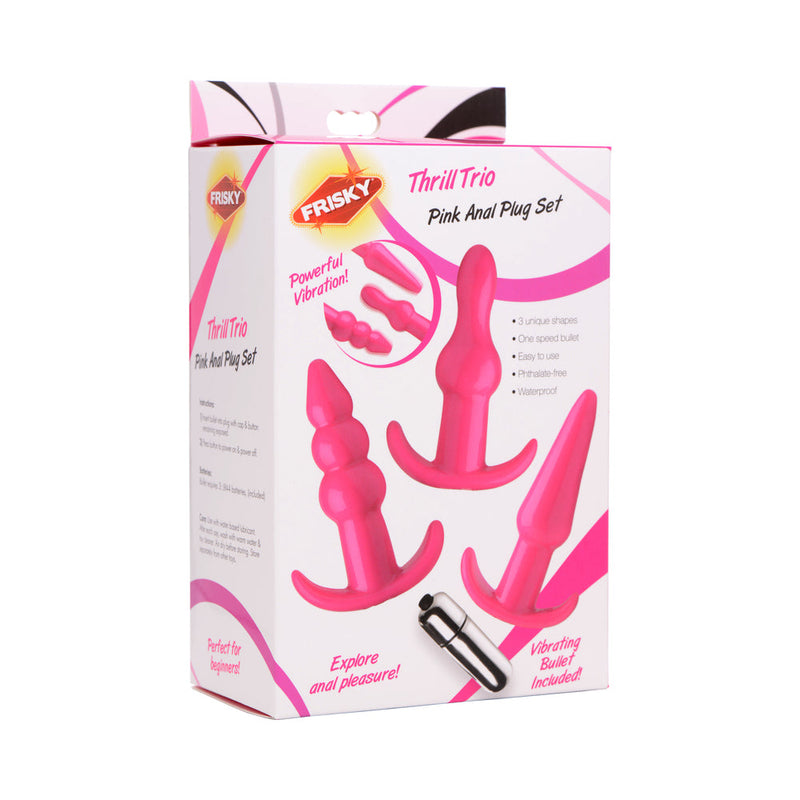 Frisky Thrill Trio Pink Anal Plug Set