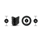 Stay Hard Beef Ball Stretcher Snug X Long 1 in. Black