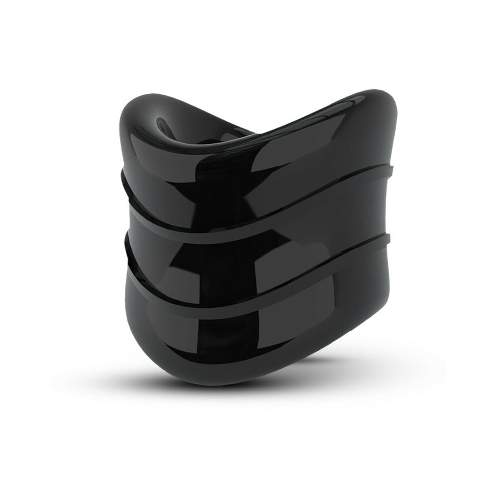 Stay Hard Beef Ball Stretcher Snug X Long 1 in. Black