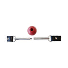Rouge Leather Ball Gag with Removable Ball and Stainless Steel Rod Black/Red