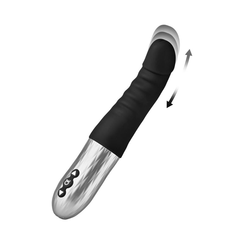 Forto Thruster Rechargeable Silicone Thrusting G-Spot Vibrator Black
