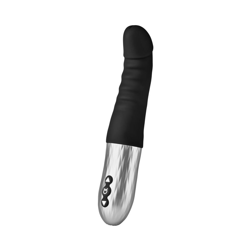 Forto Thruster Rechargeable Silicone Thrusting G-Spot Vibrator Black