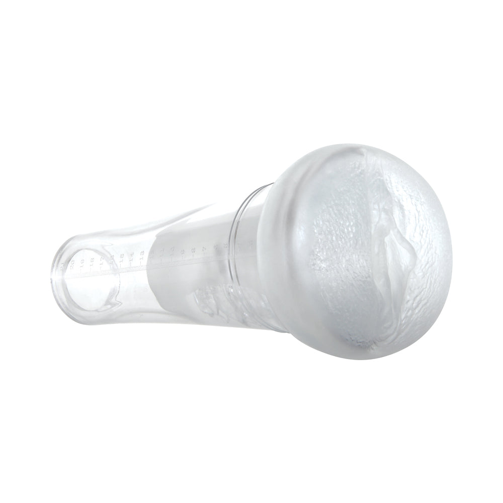 Zero Tolerance Sucking Good Rechargeable Vibrating Vacuum Pump Stroker Clear/White