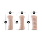 M for Men Soft + Wet Self-Lubricating 3-Pack Vibrating Stroker Sleeve Kit Beige