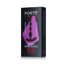Forto Vibrating Anal Beads Rechargeable Silicone Plug Black