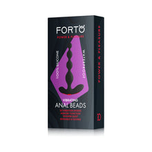 Forto Vibrating Anal Beads Rechargeable Silicone Plug Black