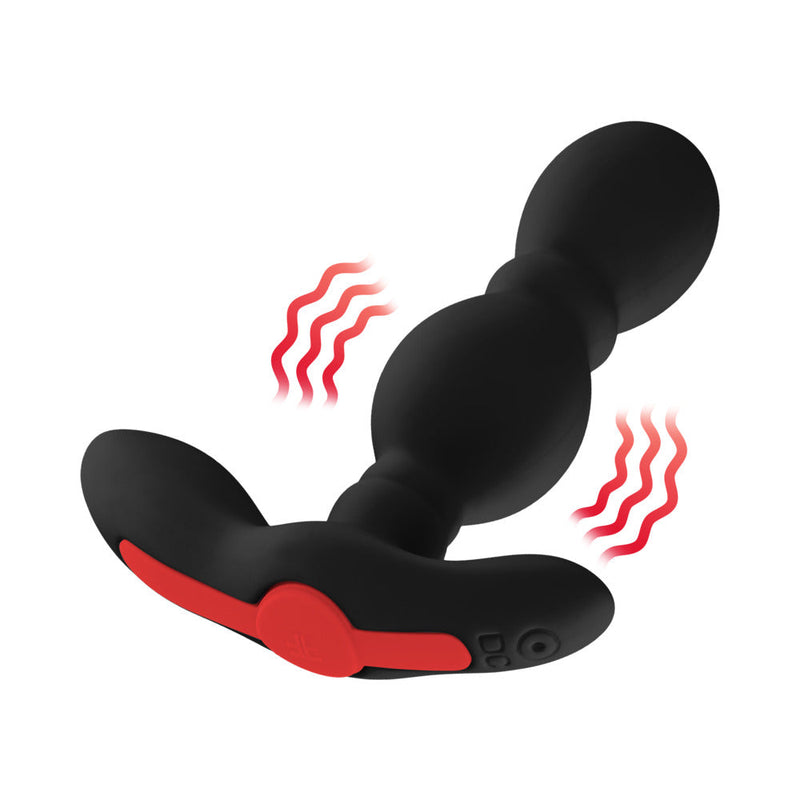 Forto Vibrating Anal Plug Rechargeable Silicone Black