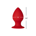 Forto F-98 Cone Silicone Anal Plug Small Red