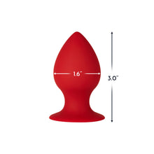Forto F-98 Cone Silicone Anal Plug Small Red